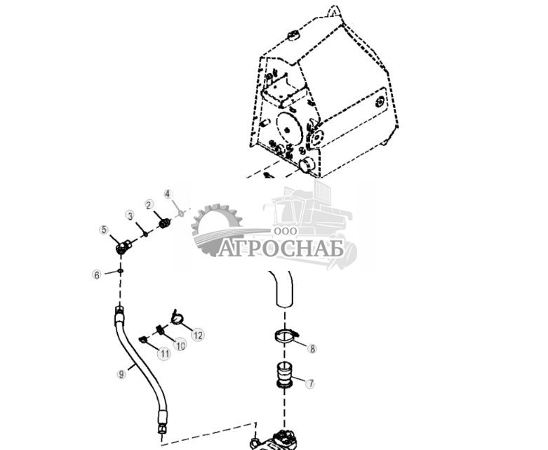 Трубопровод от гидравлического бака к насосу, высокий расход, прямой привод (318721 - ) - ST920889 292.jpg